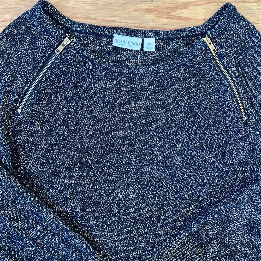 Bisou Bisou High Low Zip Sweater